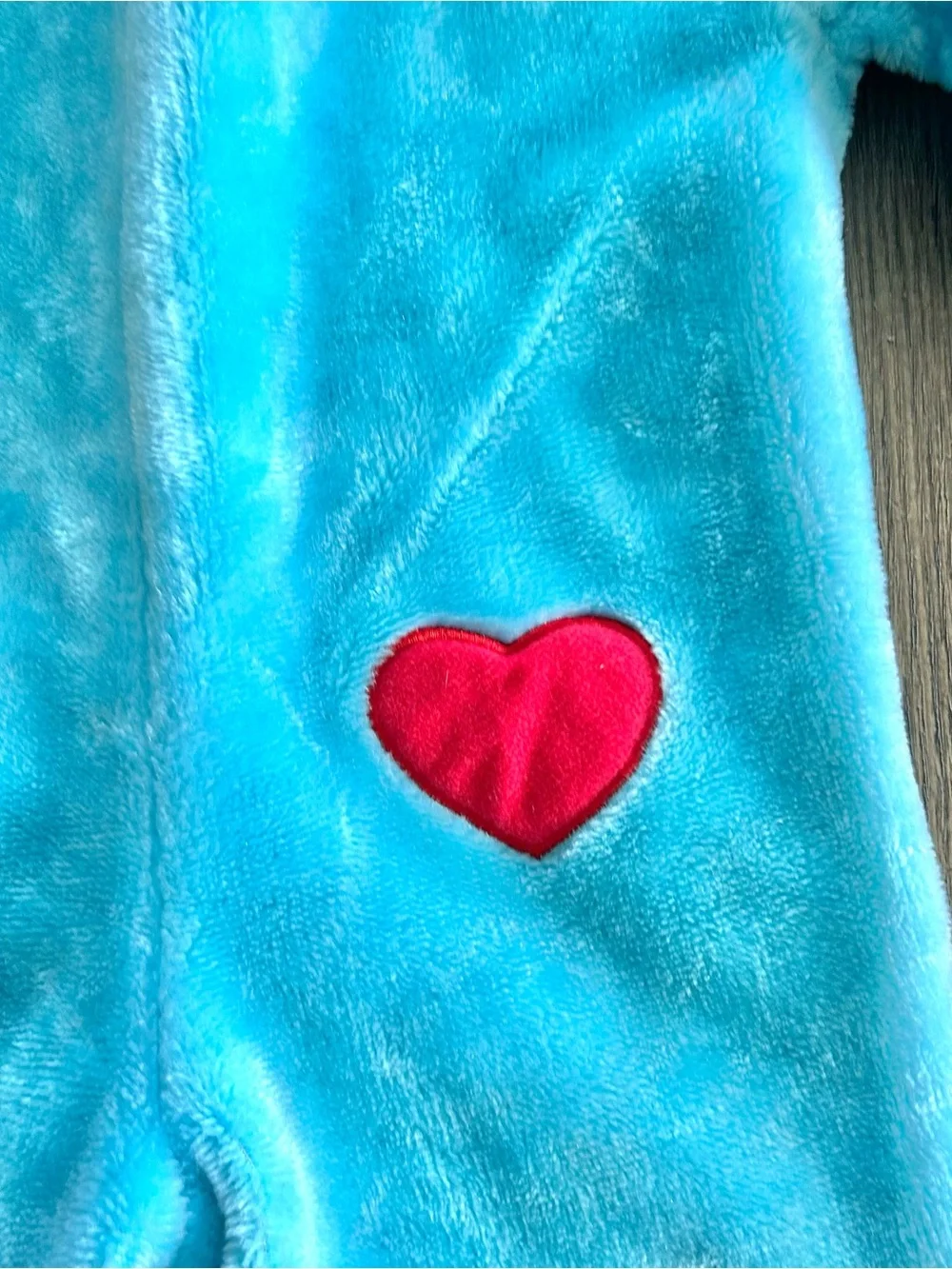 Care Bears Costume Kids 2-4 Years Blue Champ Bear Hooded Plush Vintage 2004